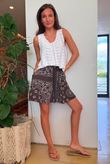 Ole Bubble Cotton Bandana Shorts Chocolate
